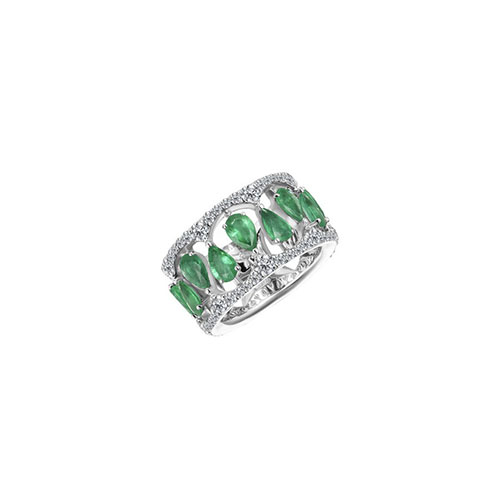 Кольцо  Emerald Drops (под заказ)